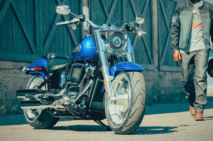 Harley Davidson Fat Boy front right static